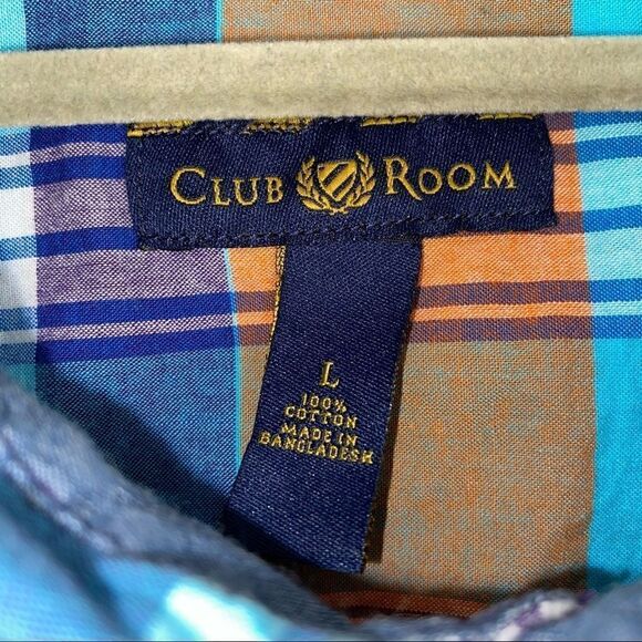Club room button down plaid shirt sz large - Picture 5 of 6